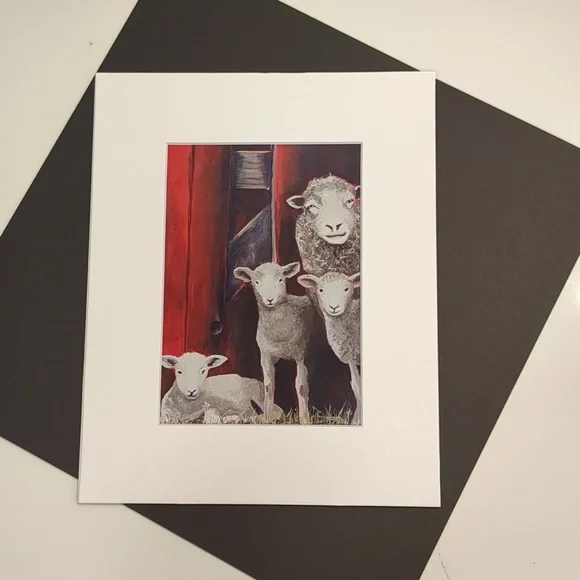 🎨Matted Art Print of Acrylic Painting - Picture 2 of 3